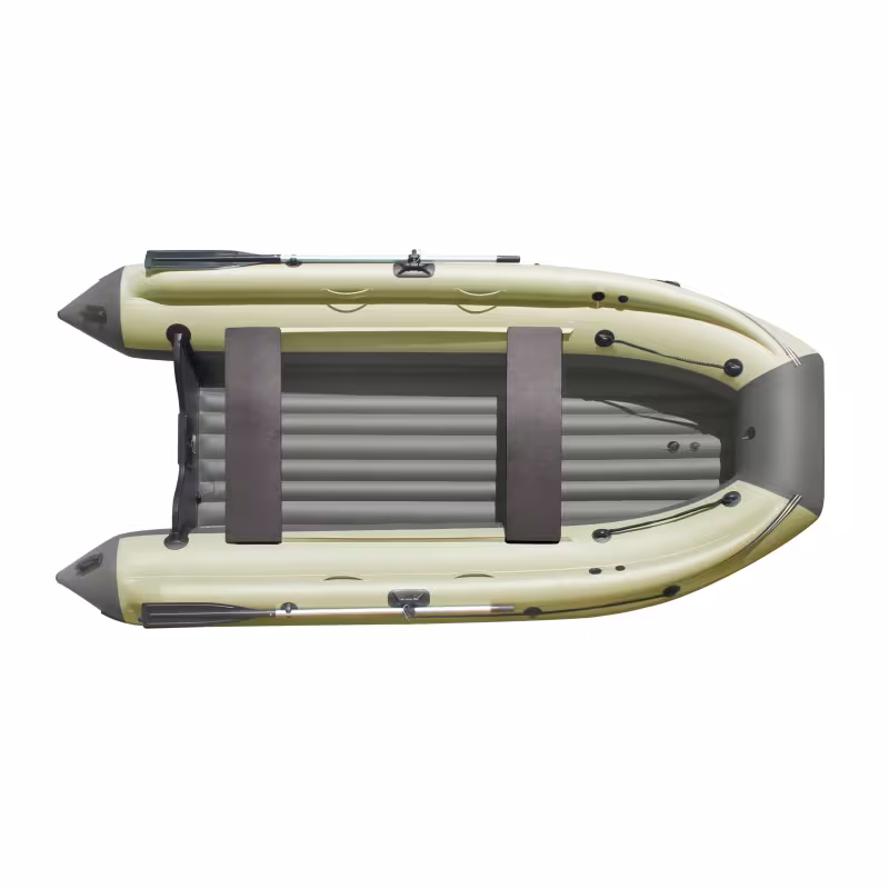 Надувная лодка ПВХ с фальшбортом Angler Reef Triton 340, НДНД, темно-серый/оливковый