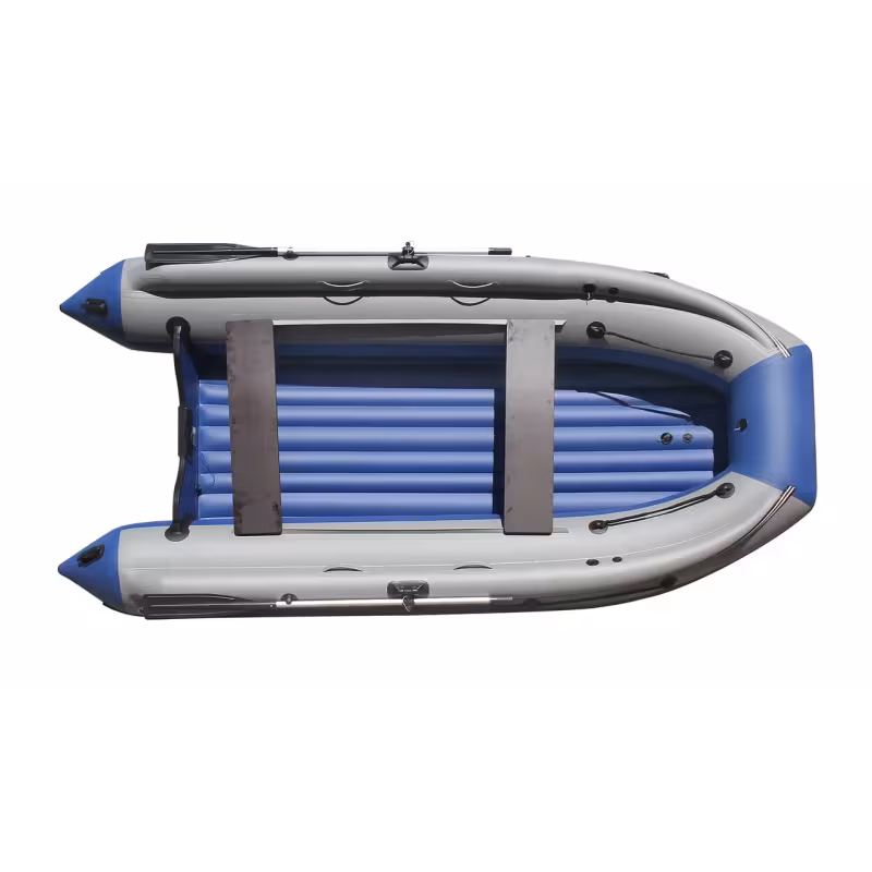 Надувная лодка ПВХ с фальшбортом Angler Reef Triton 340, НДНД, синий/серый