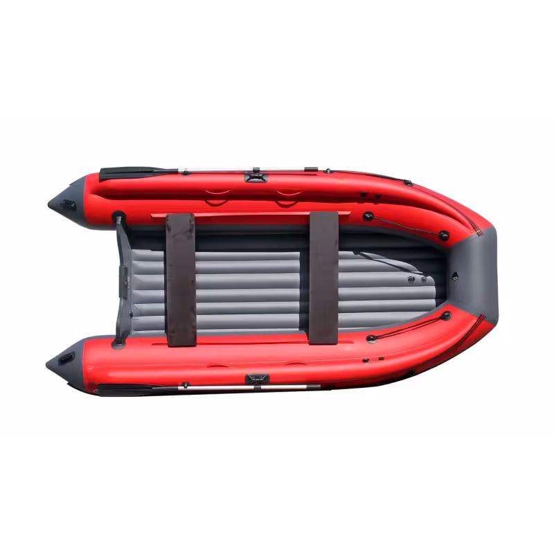 Надувная лодка ПВХ с фальшбортом Angler Reef Triton 360, НДНД, темно-серый/красный