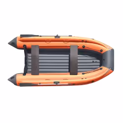 Надувная лодка ПВХ с фальшбортом Angler Reef Triton 360, НДНД, черный/оранжевый