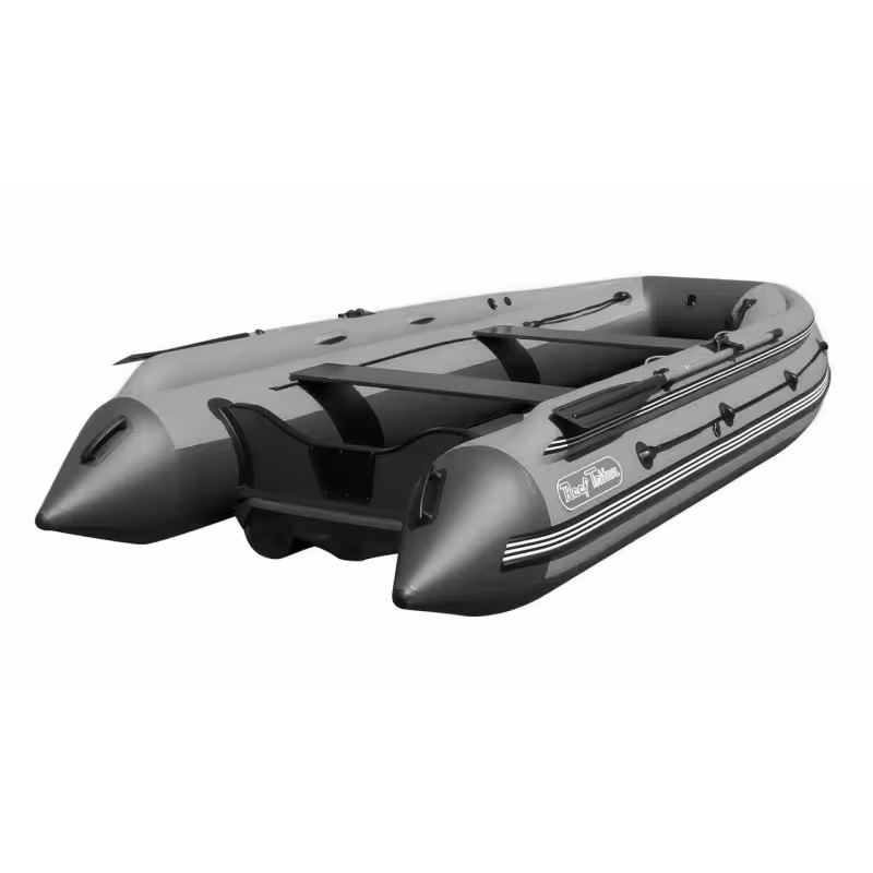 Надувная лодка ПВХ с фальшбортом Angler Reef Triton 360, НДНД, темно-серый/серый