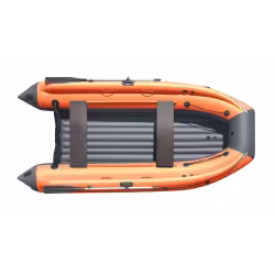 Надувная лодка ПВХ с фальшбортом Angler Reef Triton 360, НДНД, темно-серый/оранжевый