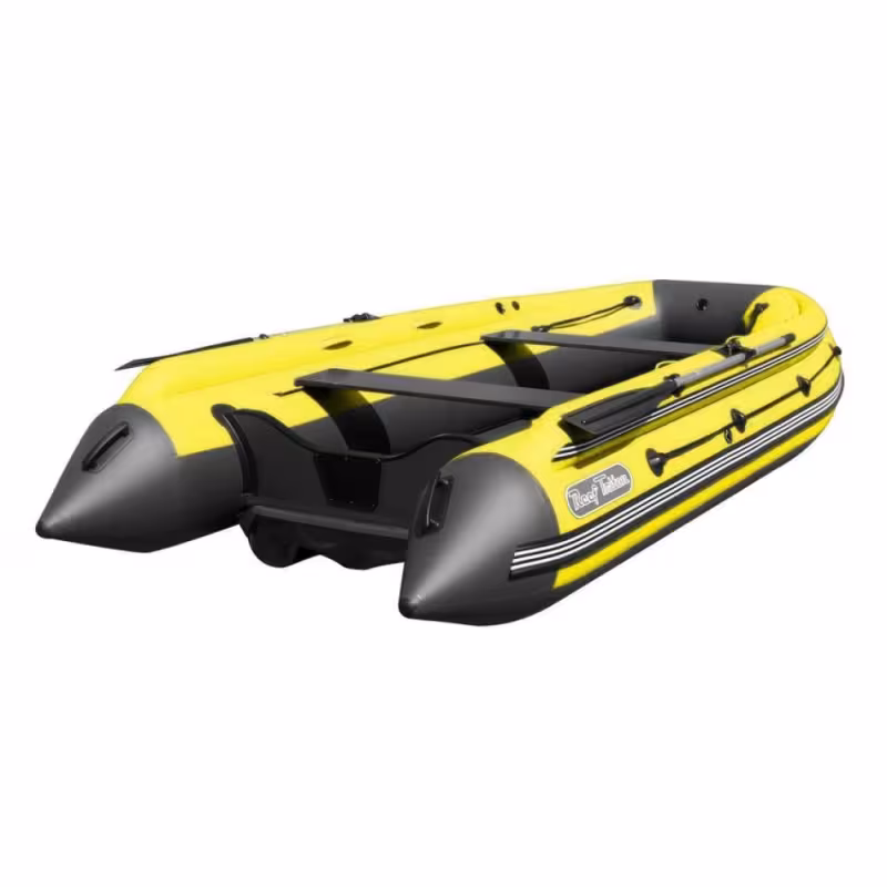 Надувная лодка ПВХ Angler Reef Triton 360, НДНД, желтый/серый