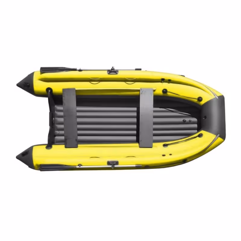 Надувная лодка ПВХ Angler Reef Triton 360, НДНД, желтый/серый
