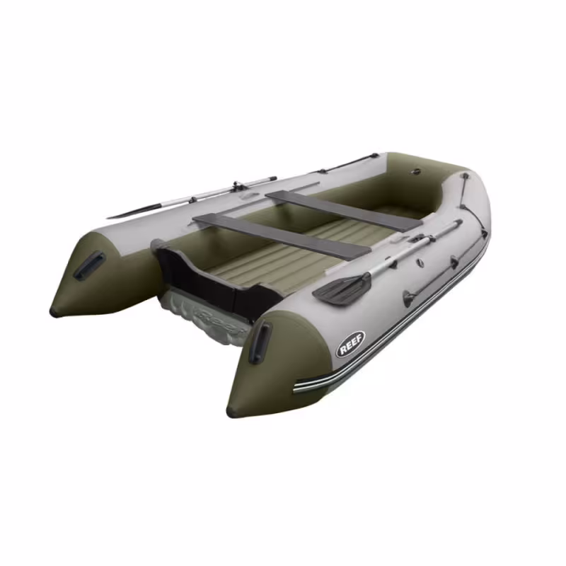 Надувная лодка ПВХ Angler Reef Triton 360, НДНД, темно-серый/хаки