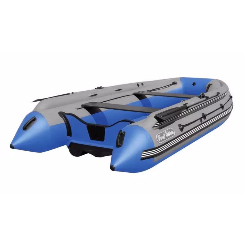 Надувная лодка ПВХ Angler Reef Triton 360, НДНД, голубой/серый