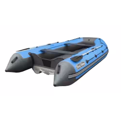 Надувная лодка ПВХ Angler Reef Triton 390, НДНД, голубой/серый