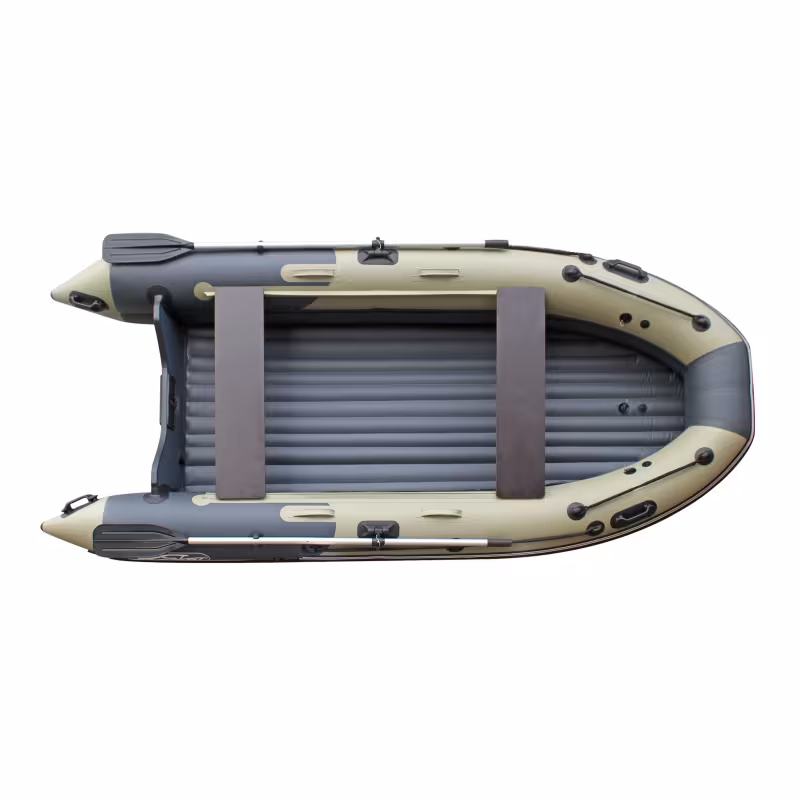 Лодка надувная ПВХ Angler Skat Triton 390 НДНД, оливковый/темно-серый