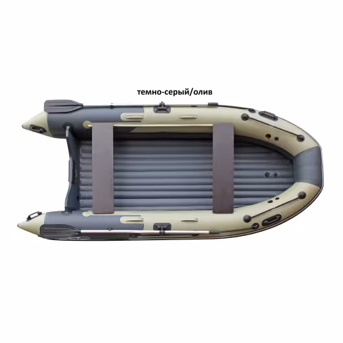 Надувная лодка ПВХ Angler Skat Triton 390, НДНД, темно-серый/оливковый