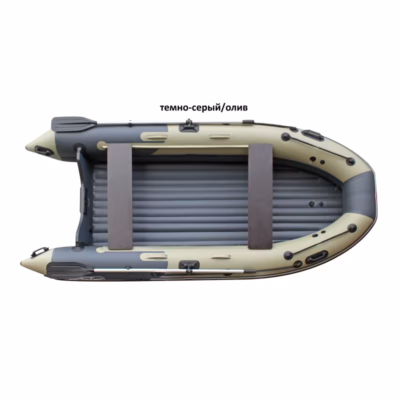 Надувная лодка ПВХ Angler Skat Triton 390, НДНД, темно-серый/оливковый