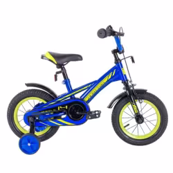 Велосипед детский Tech Team Quattro 14", 1 скорость, синий