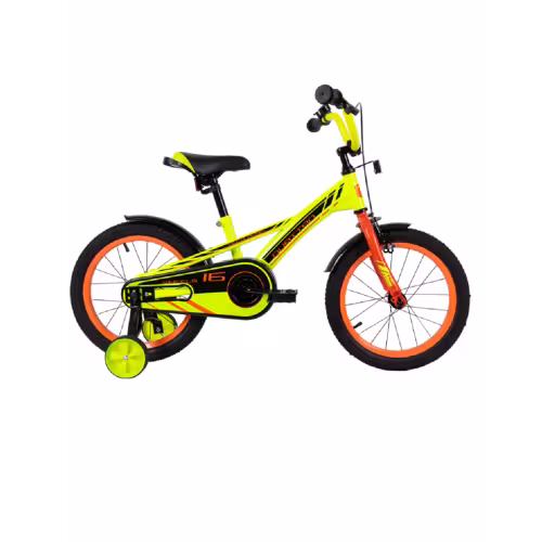 Велосипед детский Tech Team Quattro 16", 1 скорость, зеленый неон
