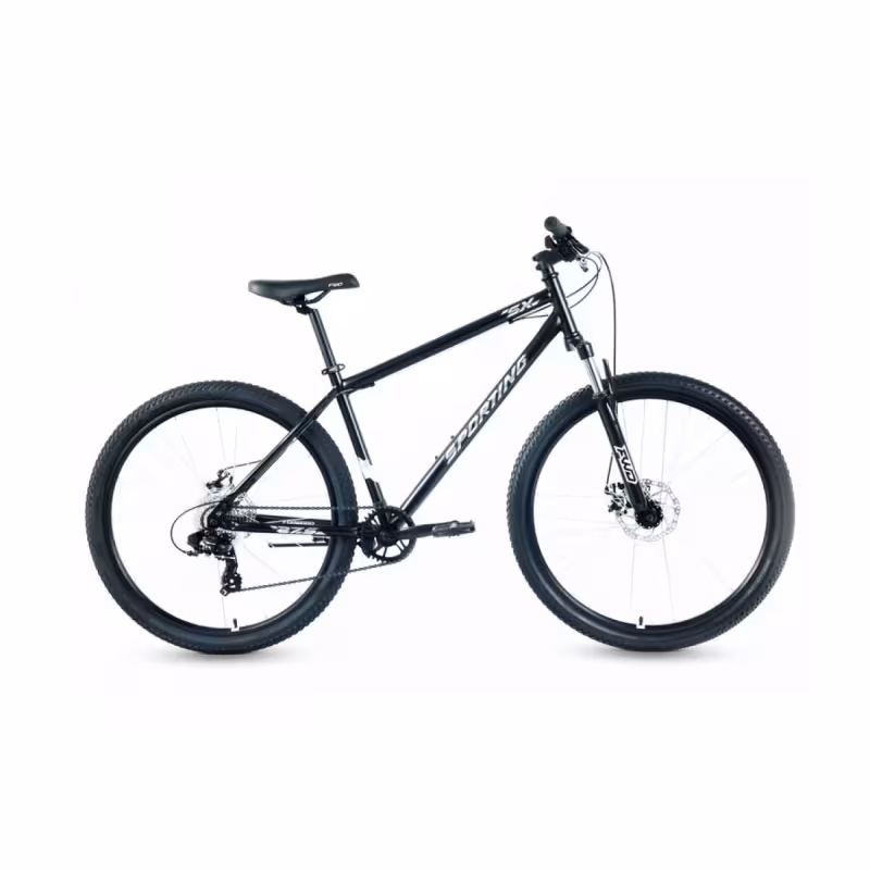 Велосипед Forward Sporting SX, 29", 8 скоростей, рост 17, черный/серебристый