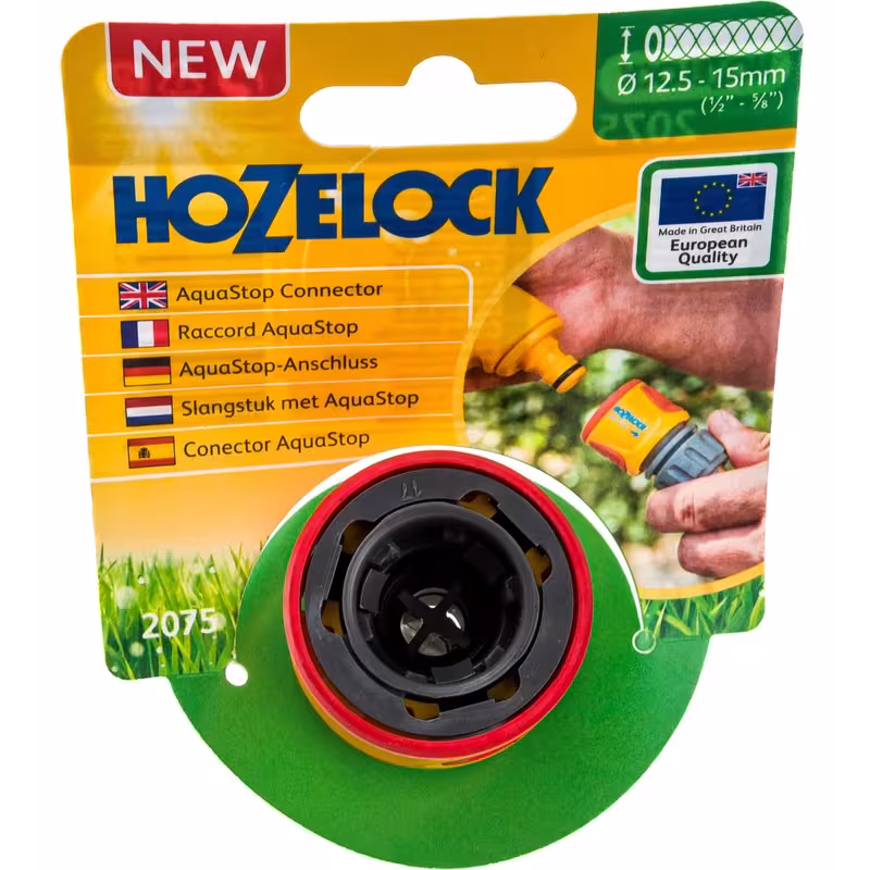 Коннектор для шланга аквастопом Hozelock 2075, 1/2"