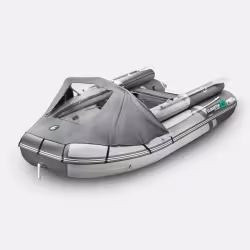 Надувная лодка ПВХ Gladiator E380X PRO, НДНД, светло-серый/темно-серый