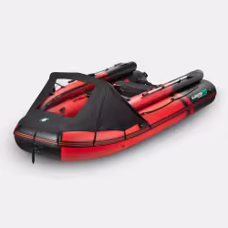 Надувная лодка ПВХ Gladiator E420X PRO, НДНД, красный/черный