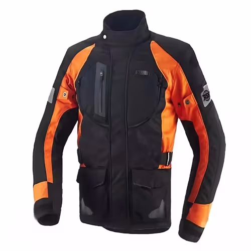 Мотокуртка мужская RSX Fusion Touring Jacket, черно-оранжевый, размер 2XL