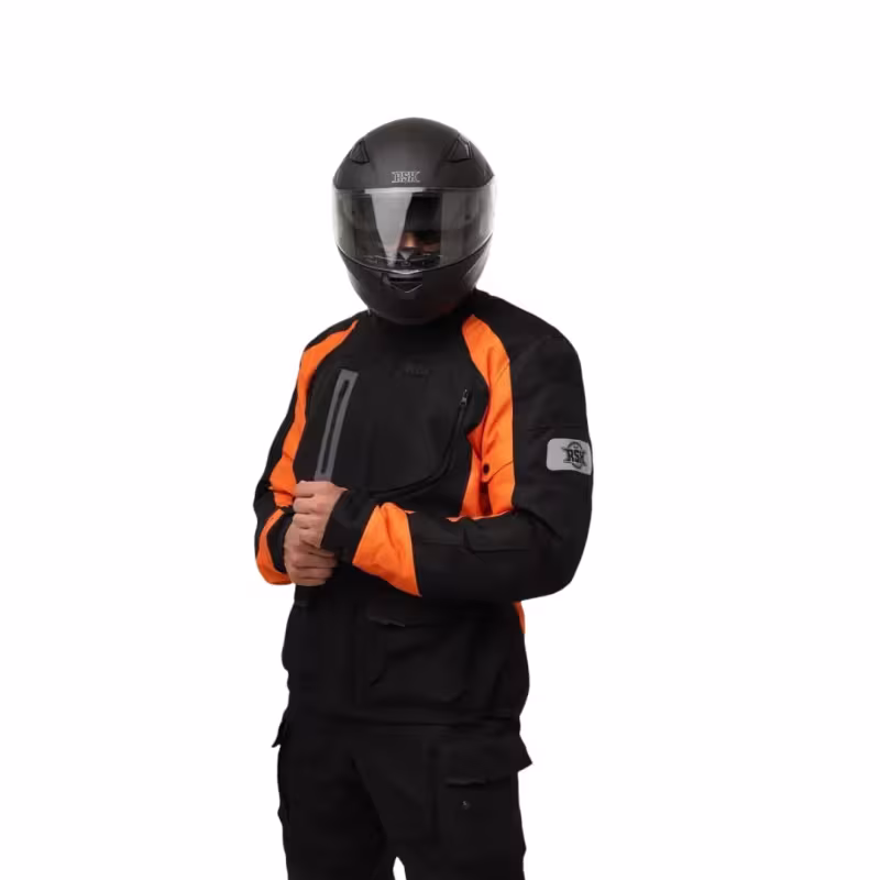 Мотокуртка мужская RSX Fusion Touring Jacket, черно-оранжевый, размер 2XL