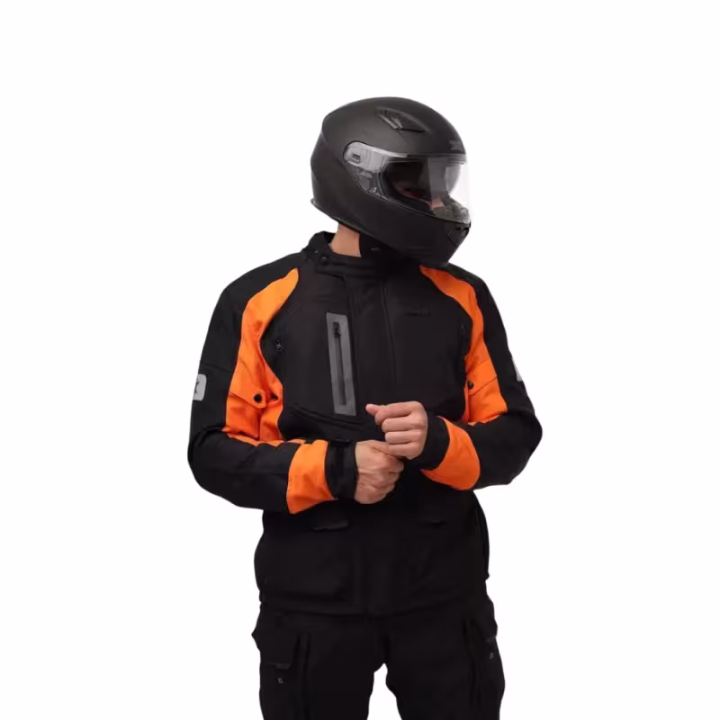 Мотокуртка мужская RSX Fusion Touring Jacket, черно-оранжевый, размер 2XL
