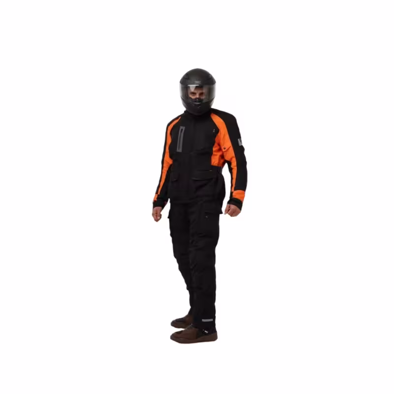 Мотокуртка мужская RSX Fusion Touring Jacket, черно-оранжевый, размер 2XL
