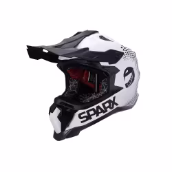 Мотошлем Sparx Raptor JH-601, белый/черный, размер S