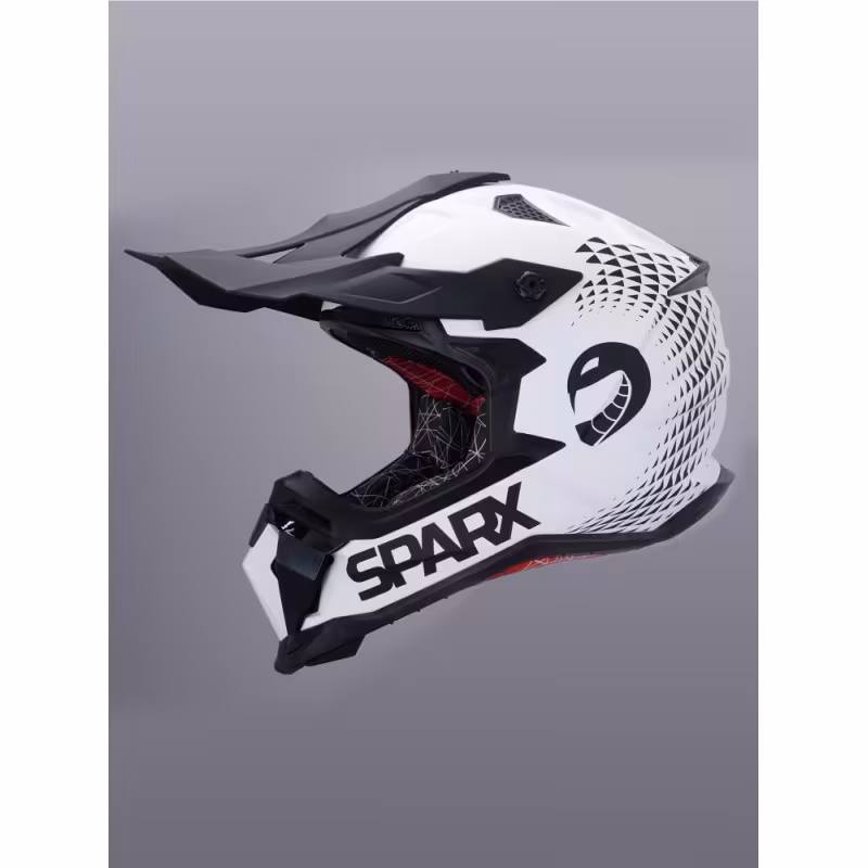 Мотошлем Sparx Raptor JH-601, белый/черный, размер S