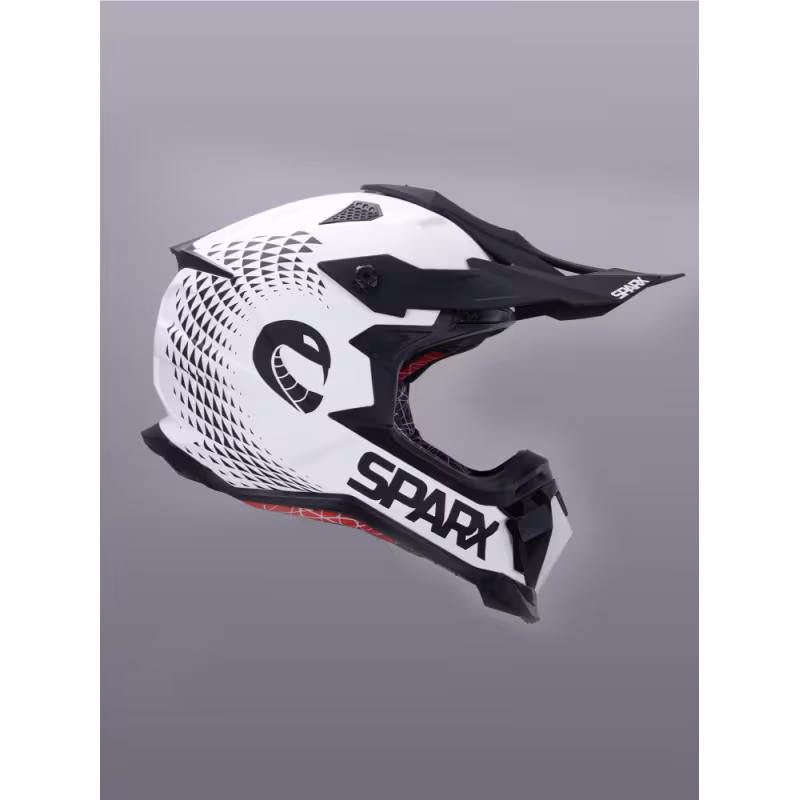 Мотошлем Sparx Raptor JH-601, белый/черный, размер S