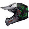 Мотошлем детский Sparx Jet Graffity WS-905, серый/оранжевый матовый, размер YS