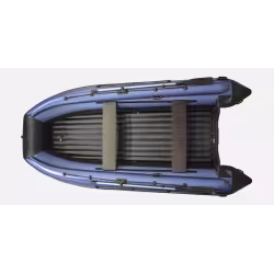 Надувная лодка ПВХ c фальшбортом Hunterboat 420 FA, НДНД, синий/черный