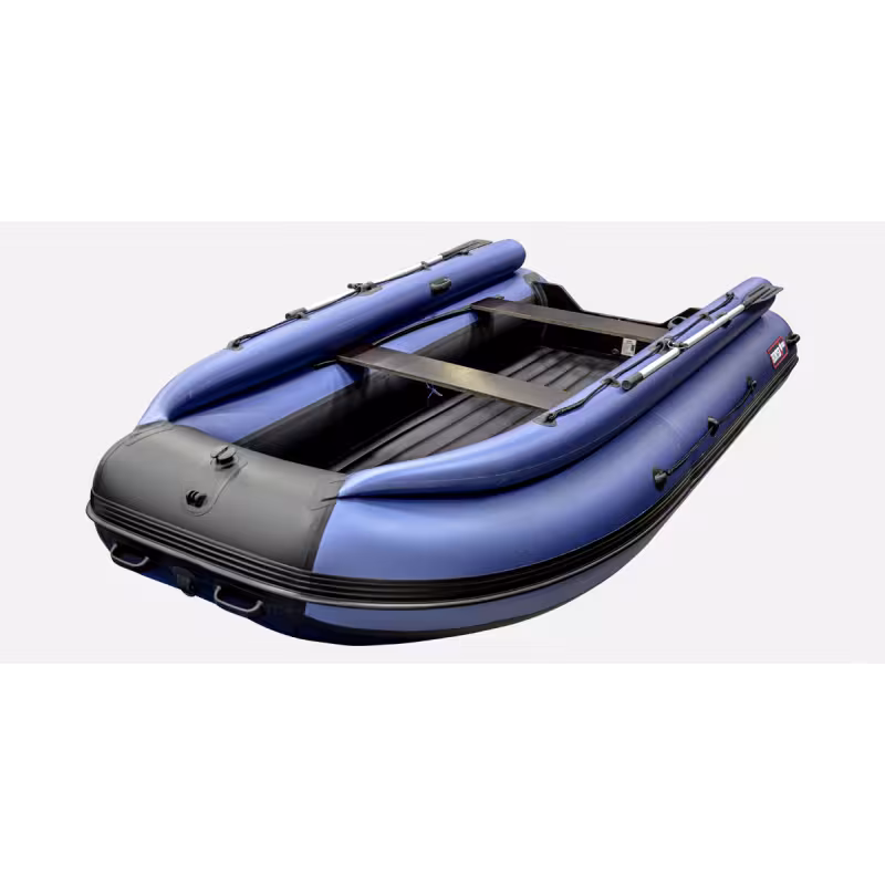 Надувная лодка ПВХ c фальшбортом Hunterboat 420 FA, НДНД, синий/черный