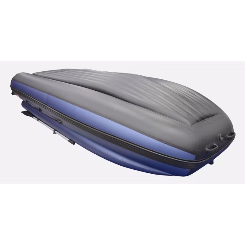 Надувная лодка ПВХ c фальшбортом Hunterboat 420 FA, НДНД, синий/черный