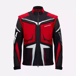 Мотокуртка мужская Finntrail Enduro 1308 Графит с красным (GraphiteRed), Софтшелл (Softshell), размер XXL, 185-195 см