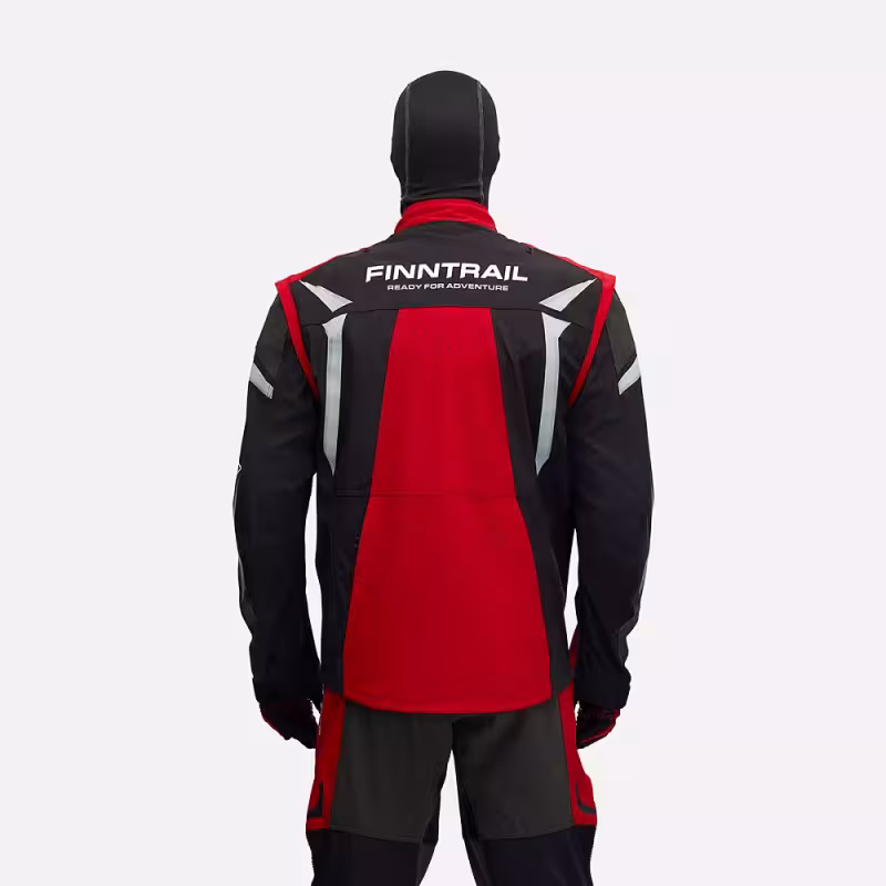 Мотокуртка мужская Finntrail Enduro 1308 Графит с красным (GraphiteRed), Софтшелл (Softshell), размер XXXL, 190-200 см