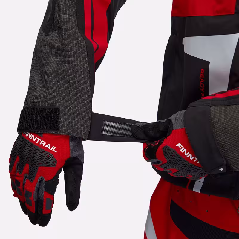 Мотокуртка мужская Finntrail Enduro 1308 Графит с красным (GraphiteRed), Софтшелл (Softshell), размер XXXL, 190-200 см