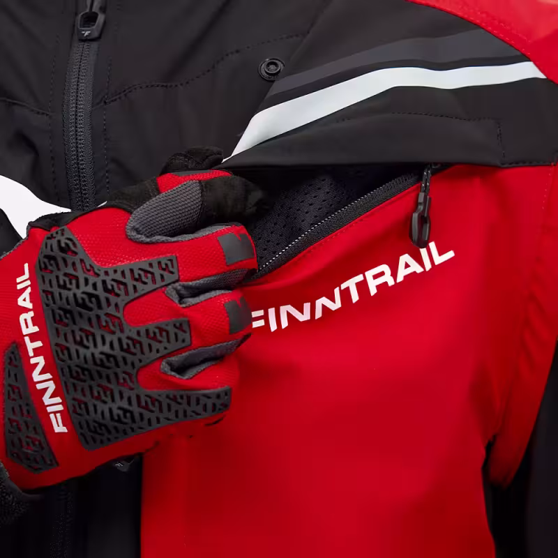 Мотокуртка мужская Finntrail Enduro 1308 Графит с красным (GraphiteRed), Софтшелл (Softshell), размер XXXL, 190-200 см