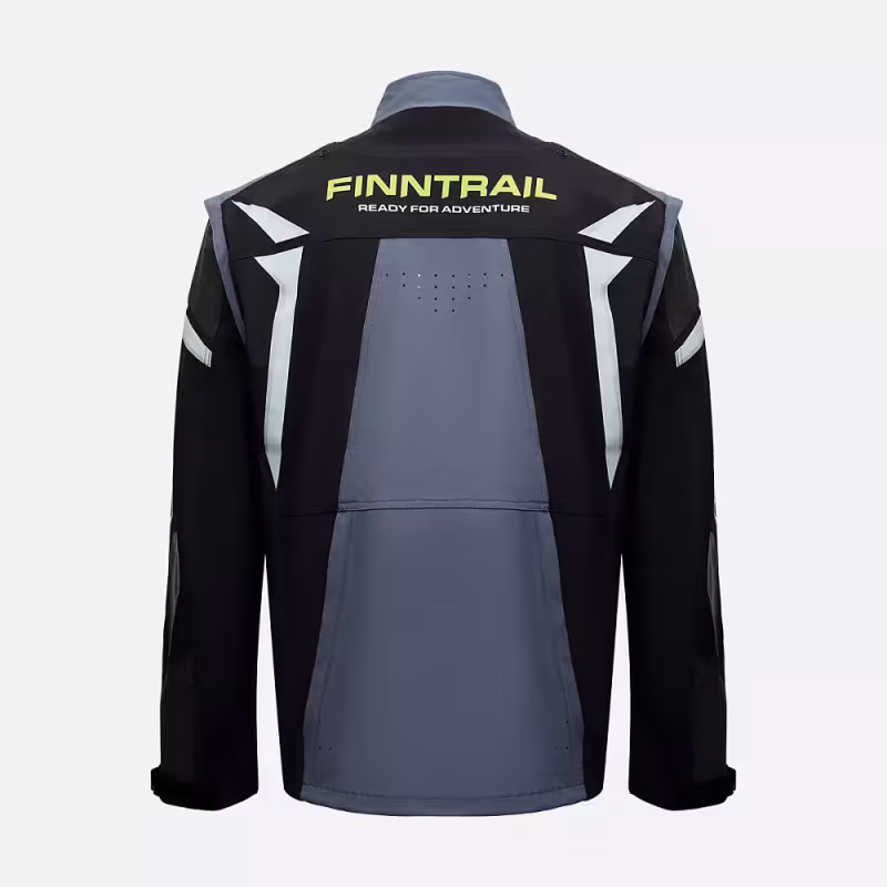 Мотокуртка мужская Finntrail Enduro 1308 Графит с желтым (GraphiteYellow), Софтшелл (Softshell), размер M, 170-180 см