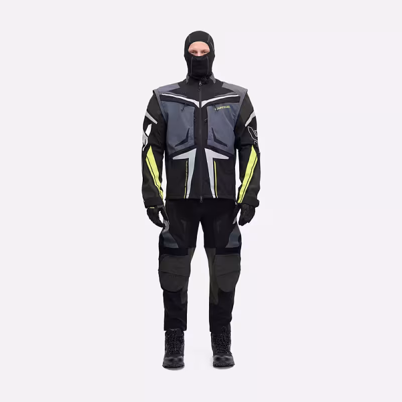 Мотокуртка мужская Finntrail Enduro 1308 Графит с желтым (GraphiteYellow), Софтшелл (Softshell), размер M, 170-180 см