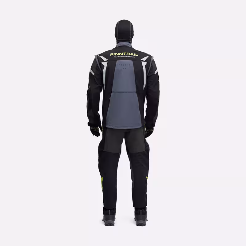 Мотокуртка мужская Finntrail Enduro 1308 Графит с желтым (GraphiteYellow), Софтшелл (Softshell), размер M, 170-180 см