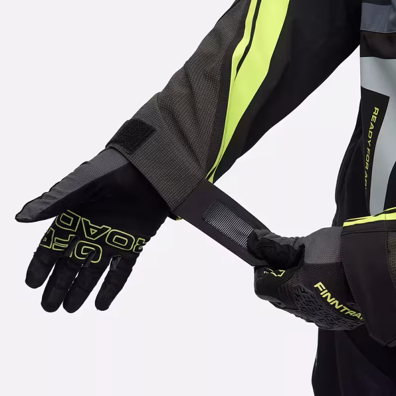 Мотокуртка мужская Finntrail Enduro 1308 Графит с желтым (GraphiteYellow), Софтшелл (Softshell), размер M, 170-180 см