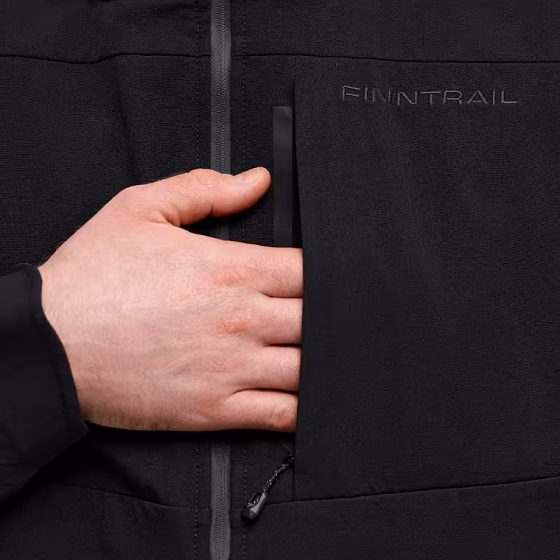 Куртка мужская Finntrail Stretchshell 1317 графит (Graphite), Софтшелл (Softshell), размер 54-56 (XL), 180-190 см