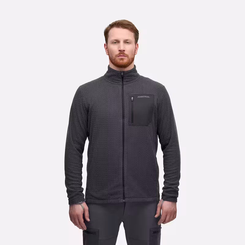Куртка мужская Finntrail Flow 1213 Темно-серый (DarkGrey), флис, размер XL, 180-190 см