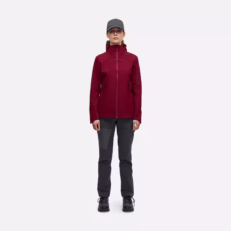 Куртка женская Finntrail StretchShell W 1329 Бордовый (DarkRed), Софтшелл (Softshell), размер L, 170-180 см