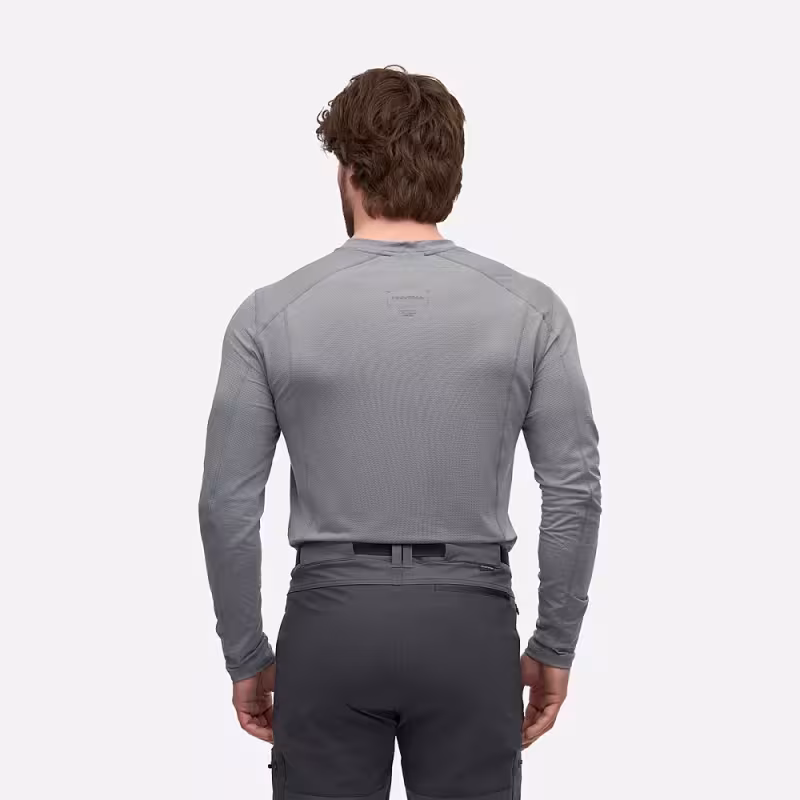 Лонгслив мужской Finntrail Liberty 1214 серый (Grey), полиэстер, размер 44-46 (S), 165-175 см