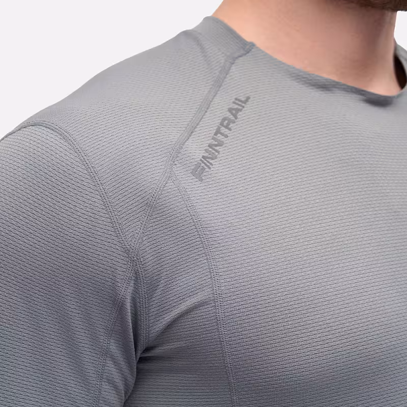 Лонгслив мужской Finntrail Liberty 1214 серый (Grey), полиэстер, размер 44-46 (S), 165-175 см