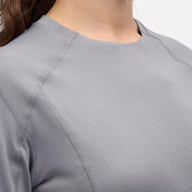 Лонгслив женский Finntrail Liberty W 1215 серый (Grey), полиэстер, размер 46-48 (M), 165-175 см