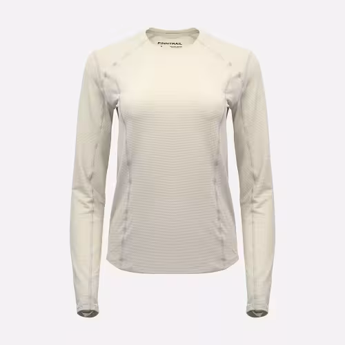 Лонгслив женский Finntrail Liberty W 1215 светло-бежевый (Light Beige), полиэстер, размер 40-42 (XXS), 150-160 см