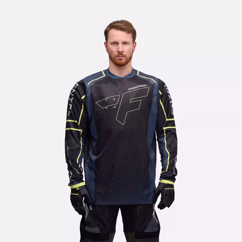 Джерси мужское Finntrail Graviton 1227 Черный (Black), ДАБЛ-Ю-АР (DWR), размер M, 170-180 см