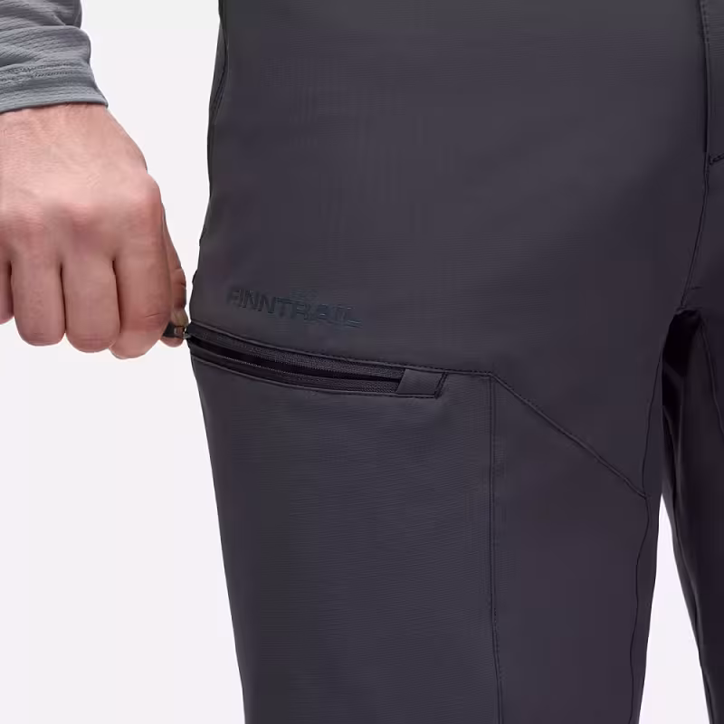 Шорты мужские Finntrail Wave 1241 Средне-серый (MiddleGrey), Рипстоп (Ripstop), размер S, 165-175 см