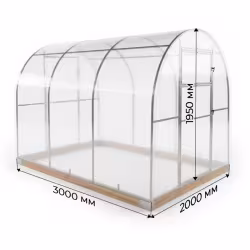 Каркас теплицы Дюймовочка 2х3х1.95 м, шаг 1 м