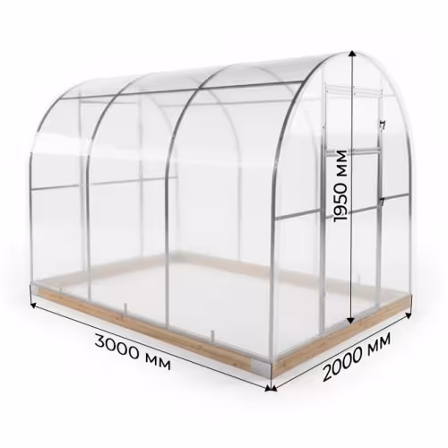 Каркас теплицы Дюймовочка 2х3х1.95 м, шаг 1 м